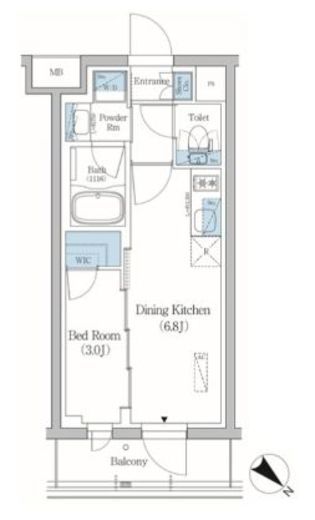 プライムブリス品川旗の台　405号室　間取り