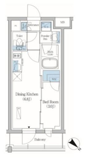 プライムブリス品川旗の台　406号室　間取り