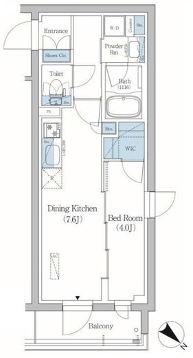 プライムブリス品川旗の台　201号室　間取り