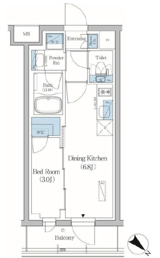 プライムブリス品川旗の台　203号室　間取り