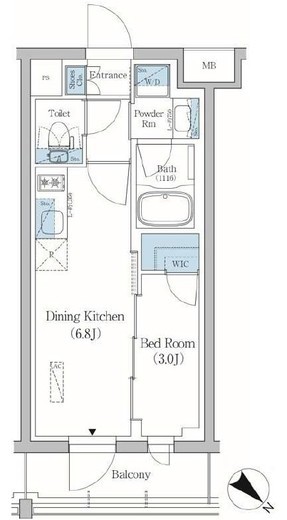 プライムブリス品川旗の台　204号室　間取り