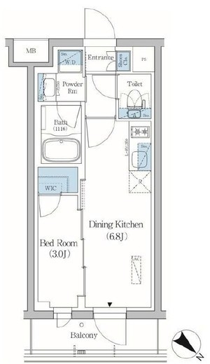 プライムブリス品川旗の台　205号室　間取り