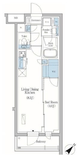 プライムブリス品川旗の台　209号室　間取り