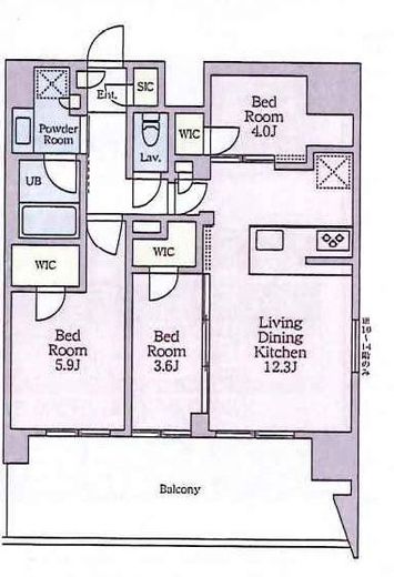 クレストコート東陽町　605号室　間取り