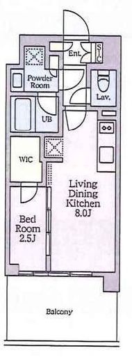 クレストコート東陽町　802号室　間取り