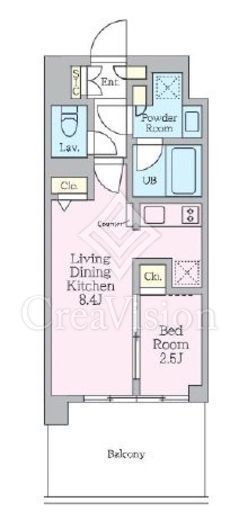 クレストコート東陽町　803号室　間取り