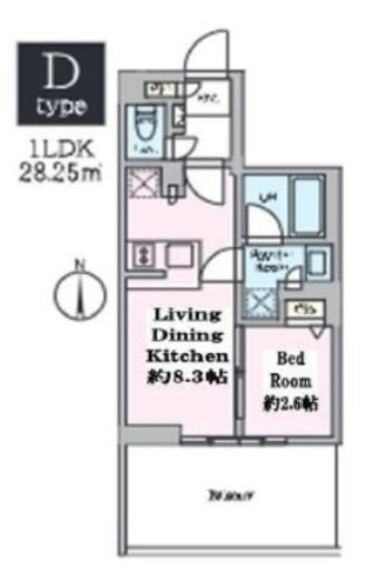 クレストコート東陽町　408号室　間取り
