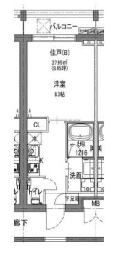 LaLa nishiazabu　1F1号室　間取り