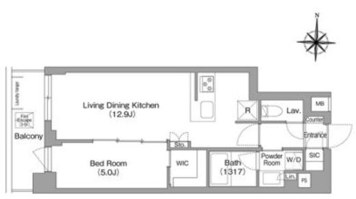 コンフォリア・リヴ永福町　102号室　間取り
