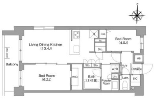 コンフォリア・リヴ永福町　106号室　間取り