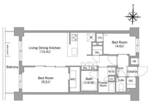 コンフォリア・リヴ永福町　304号室　間取り