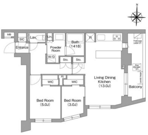 コンフォリア・リヴ永福町　310号室　間取り