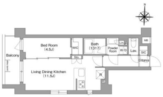 コンフォリア・リヴ永福町　401号室　間取り