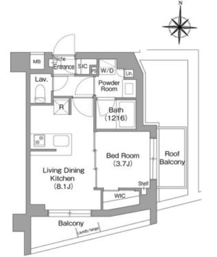 コンフォリア・リヴ永福町　407号室　間取り
