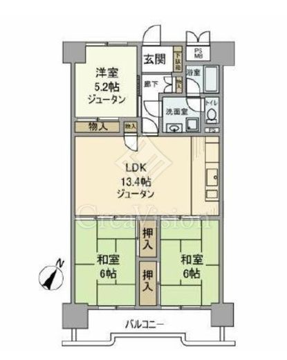 シティコープ豊洲　511号室　間取り