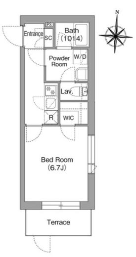コンフォリア・リヴ両国イースト　101号室　間取り