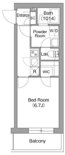 コンフォリア・リヴ両国イースト　601号室　間取り