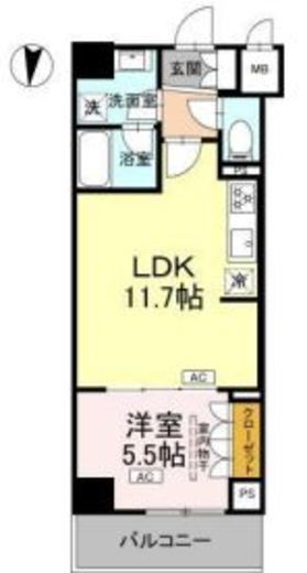 ロイジェント潮見　101号室　間取り