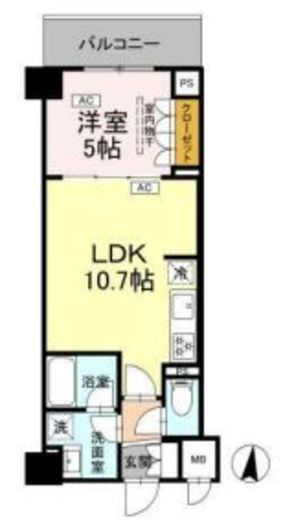 ロイジェント潮見　104号室　間取り