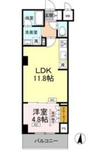 ロイジェント潮見　206号室　間取り