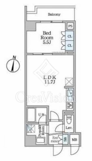 ロイジェント潮見　309号室　間取り