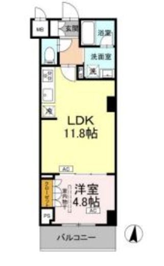 ロイジェント潮見　405号室　間取り