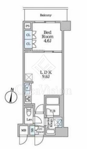 ロイジェント潮見　410号室　間取り