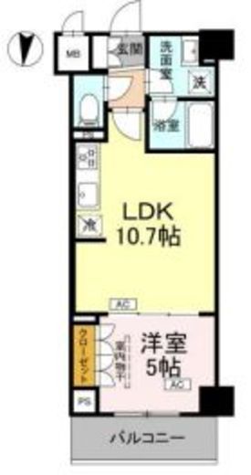 ロイジェント潮見　413号室　間取り