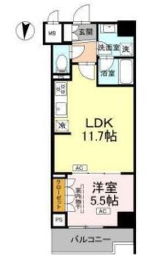 ロイジェント潮見　509号室　間取り