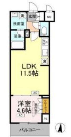 ロイジェント潮見　602号室　間取り
