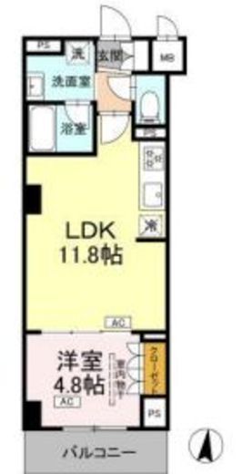 ロイジェント潮見　604号室　間取り