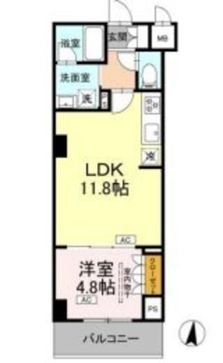 ロイジェント潮見　606号室　間取り