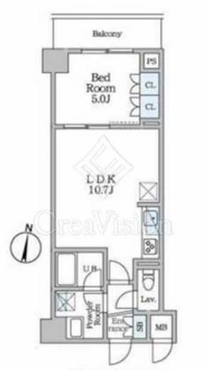 ロイジェント潮見　613号室　間取り