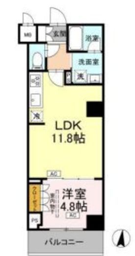 ロイジェント潮見　703号室　間取り