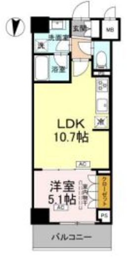 ロイジェント潮見　714号室　間取り