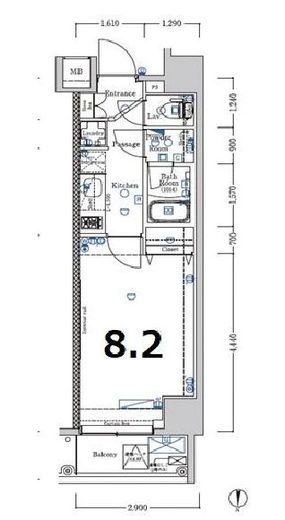 ジーベック押上　201号室　間取り