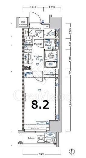ジーベック押上　401号室　間取り