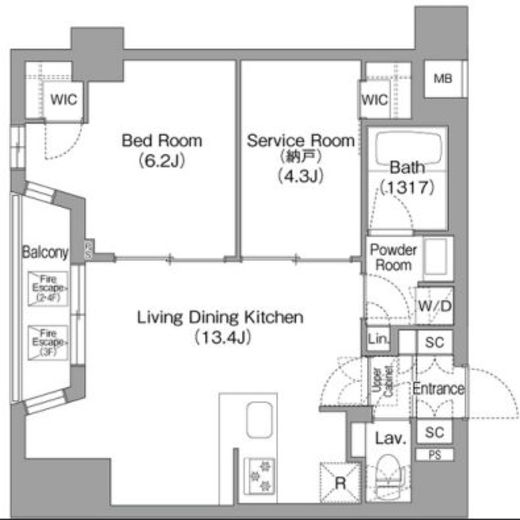 コンフォリア中葛西　204号室　間取り