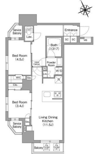 コンフォリア中葛西　205号室　間取り