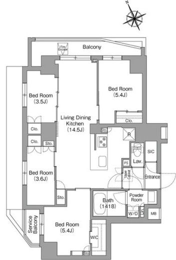 コンフォリア中葛西　601号室　間取り