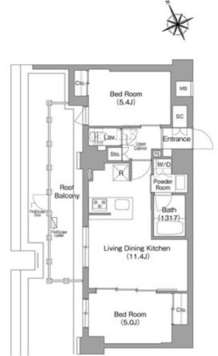 コンフォリア中葛西　602号室　間取り