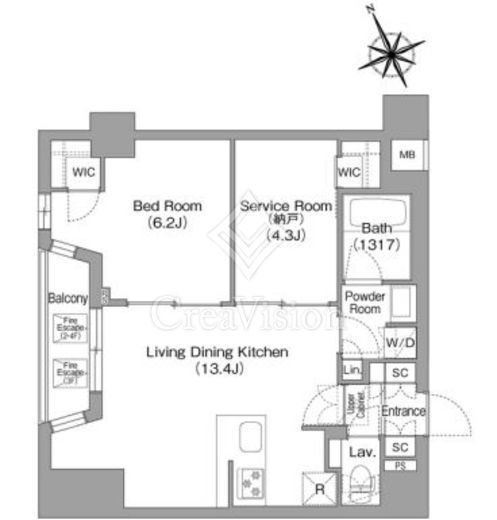 コンフォリア中葛西　304号室　間取り