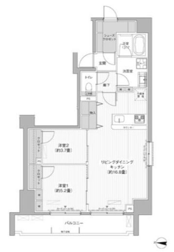 関寅ビル第10　101号室　間取り