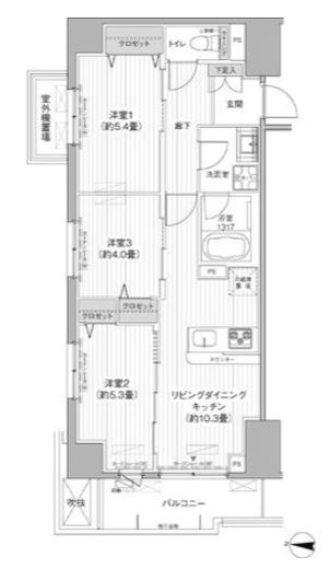 関寅ビル第10　503号室　間取り