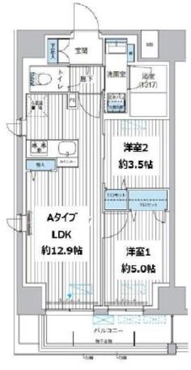 Y's本所　303号室　間取り