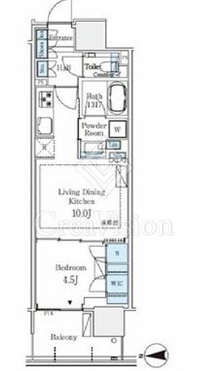 グランドシティタワー月島　523号室　間取り