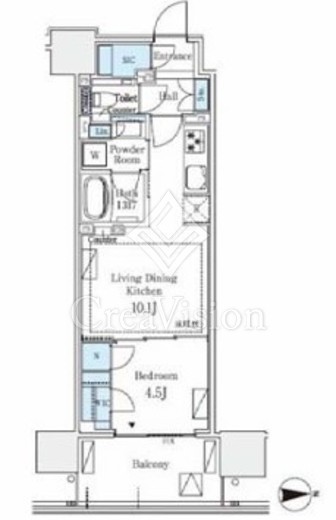 グランドシティタワー月島　807号室　間取り