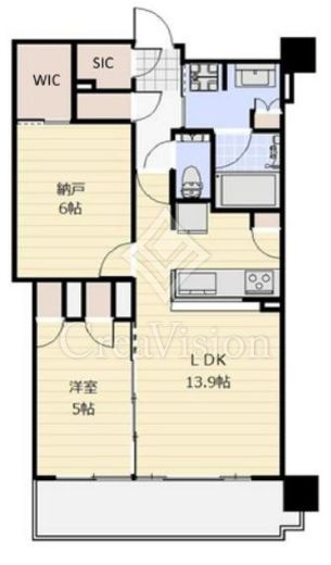 グランドシティタワー月島　2111号室　間取り
