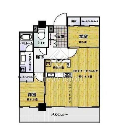 グランドシティタワー月島　4721号室　間取り