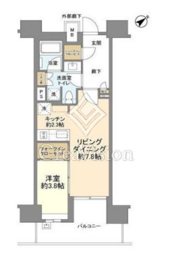 ブランズ芝浦　602号室　間取り